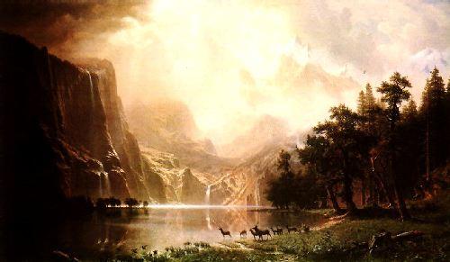 Albert Bierstadt The Sierra Nevada in California Sweden oil painting art